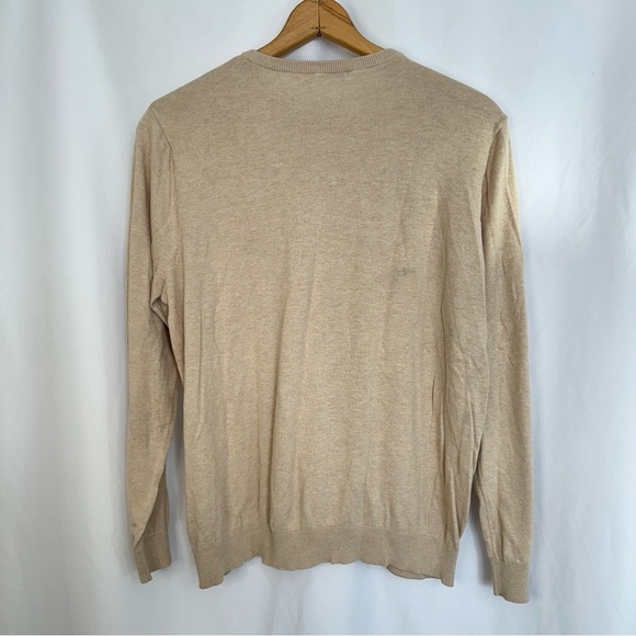J. Mclaughlin Sweater Mens XL Cashmere Blend Crewneck Pullover Brown Tan - Picture 8 of 12